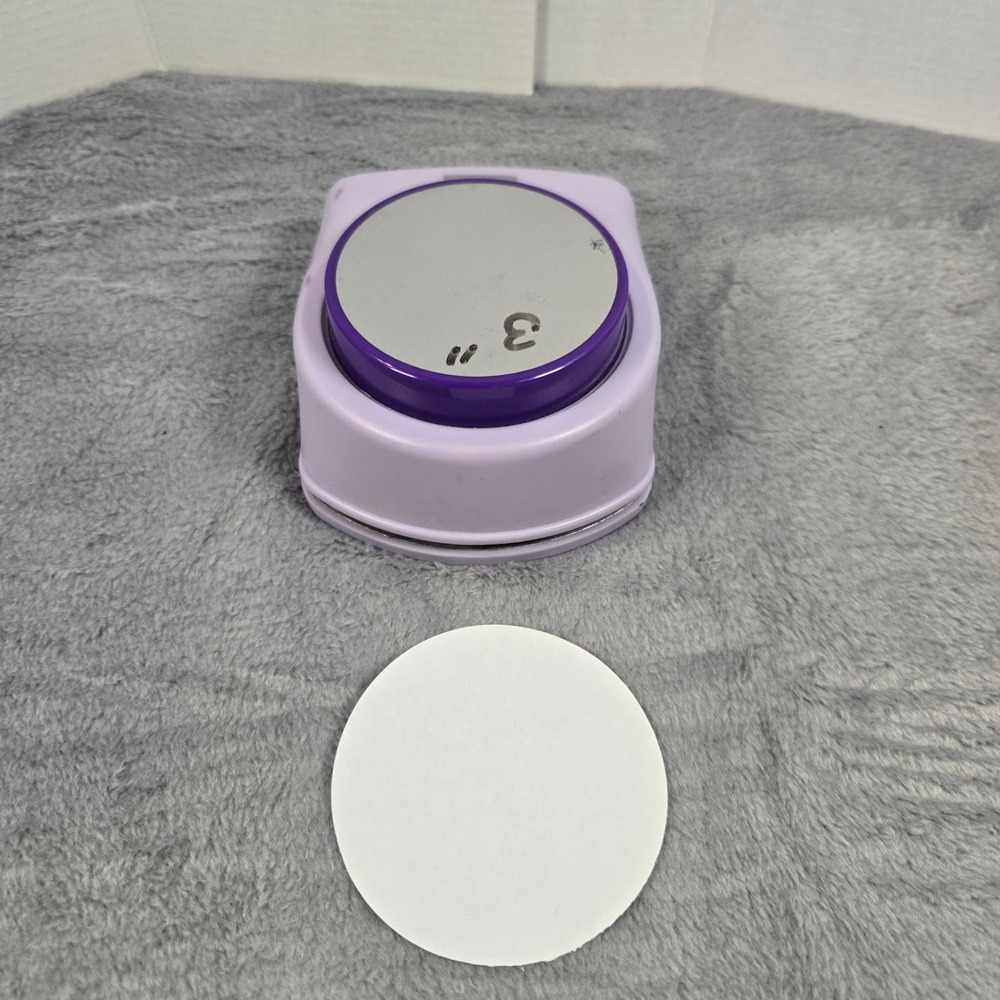 Marvy Uchida Giga Clever Lever Circle Paper Punch 3 Inch Lavender Craft Tool